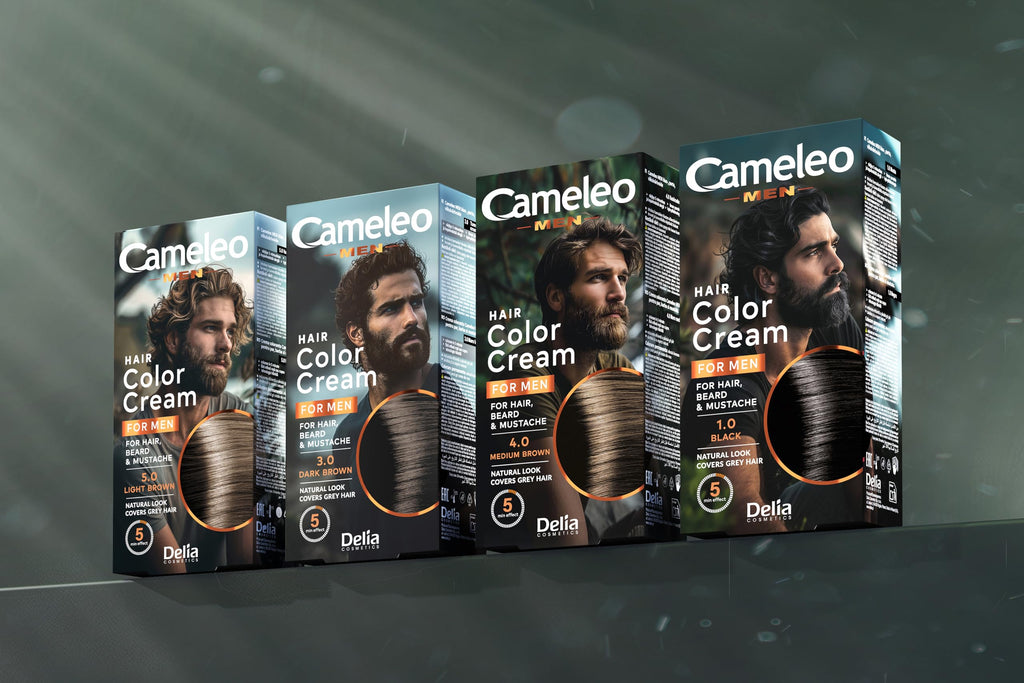Cameleo Men Permanent Colour Hair Beard & Moustache Natural Color Effect in 5 Minutes 30ml