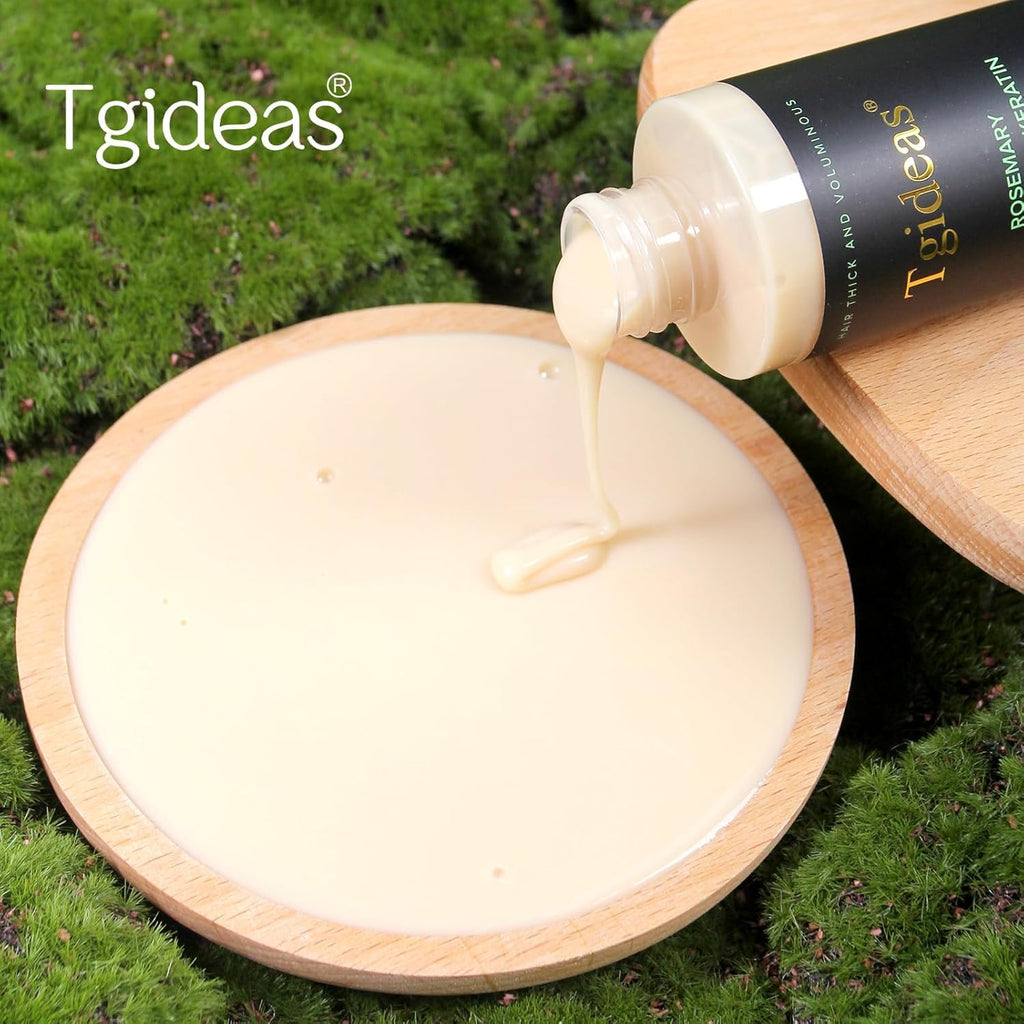 Tgideas Organic Shampoo for Hair Growth Rosemary and , Natural for Strengthening and Thickening with Hydrolyzed Keratin for Fine and Loss, for Women Men, 7.4ml