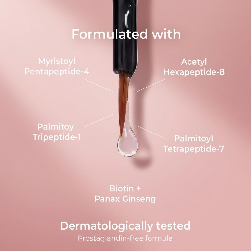 ForChics Eyelash Growth Serum - Prostaglandin-Free Lash Enhancing for Longer, Thicker Lashes and Brows- Natural Formula, Visible Results in 2 Weeks Vegan, Hormone-Free, 0.10 Fl. Oz, 3ml