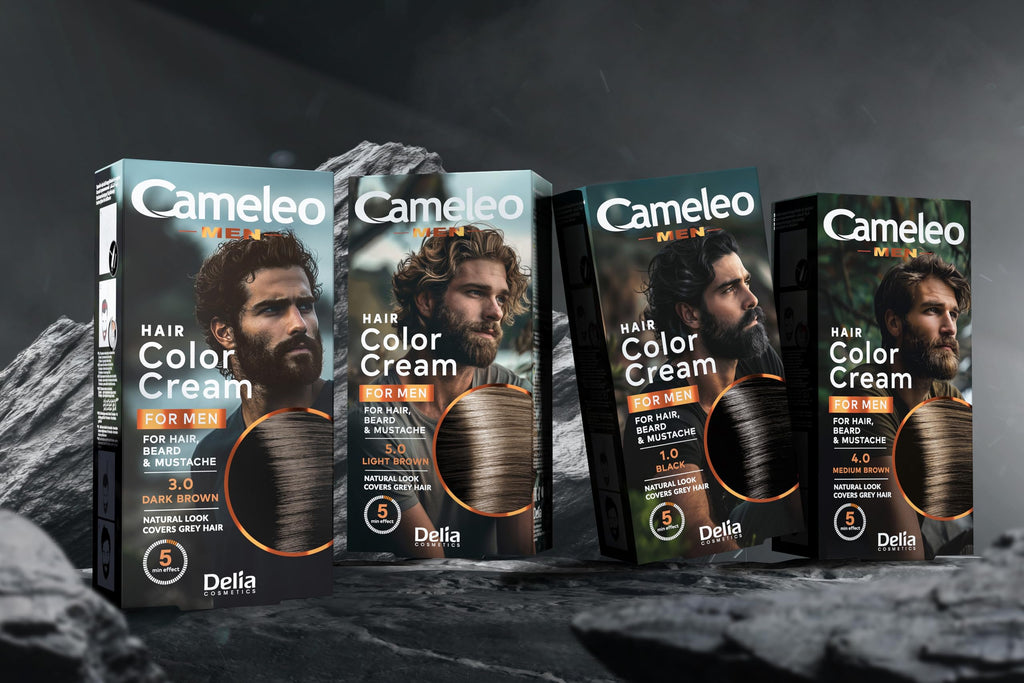 Cameleo Men Permanent Colour Hair Beard & Moustache Natural Color Effect in 5 Minutes 30ml