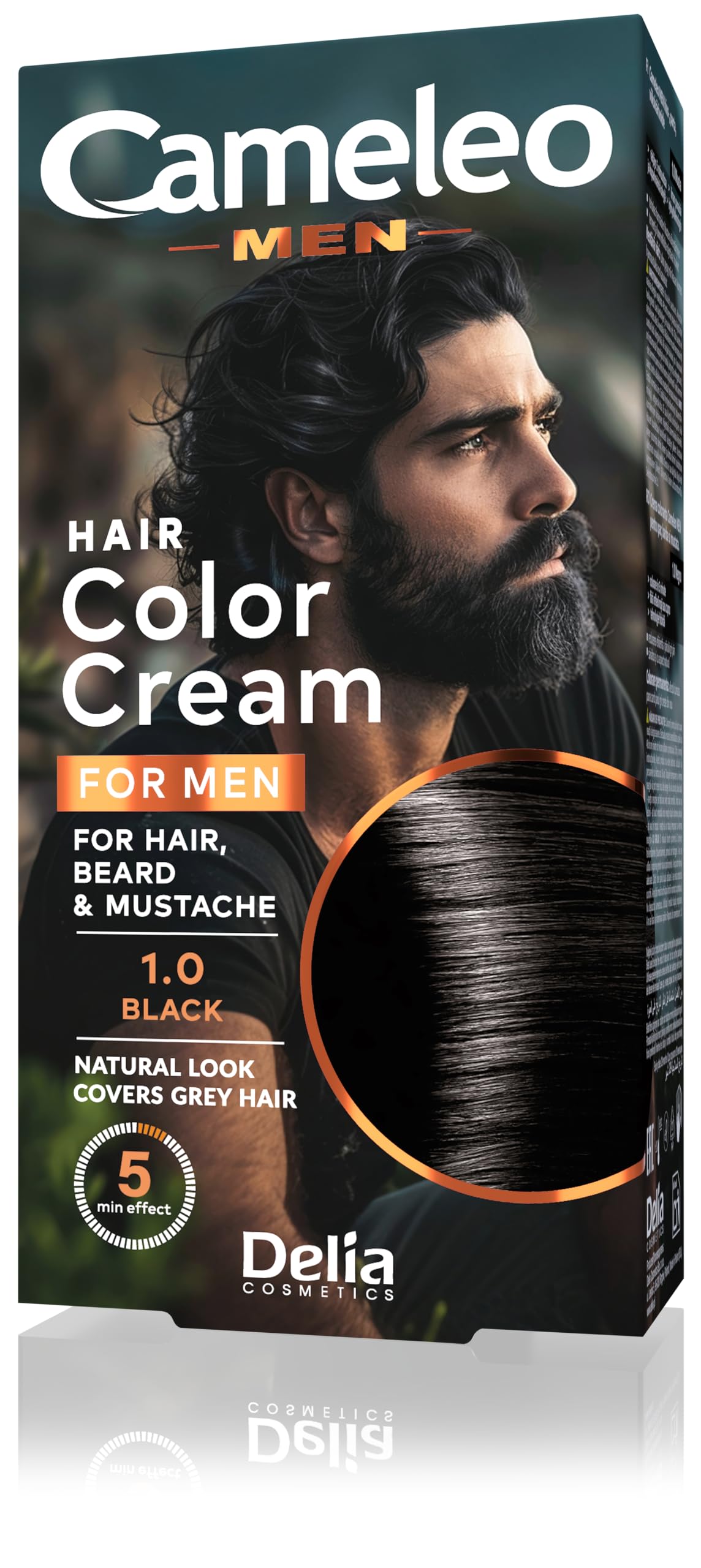 Cameleo Men Permanent Colour Hair Beard & Moustache Natural Color Effect in 5 Minutes 30ml