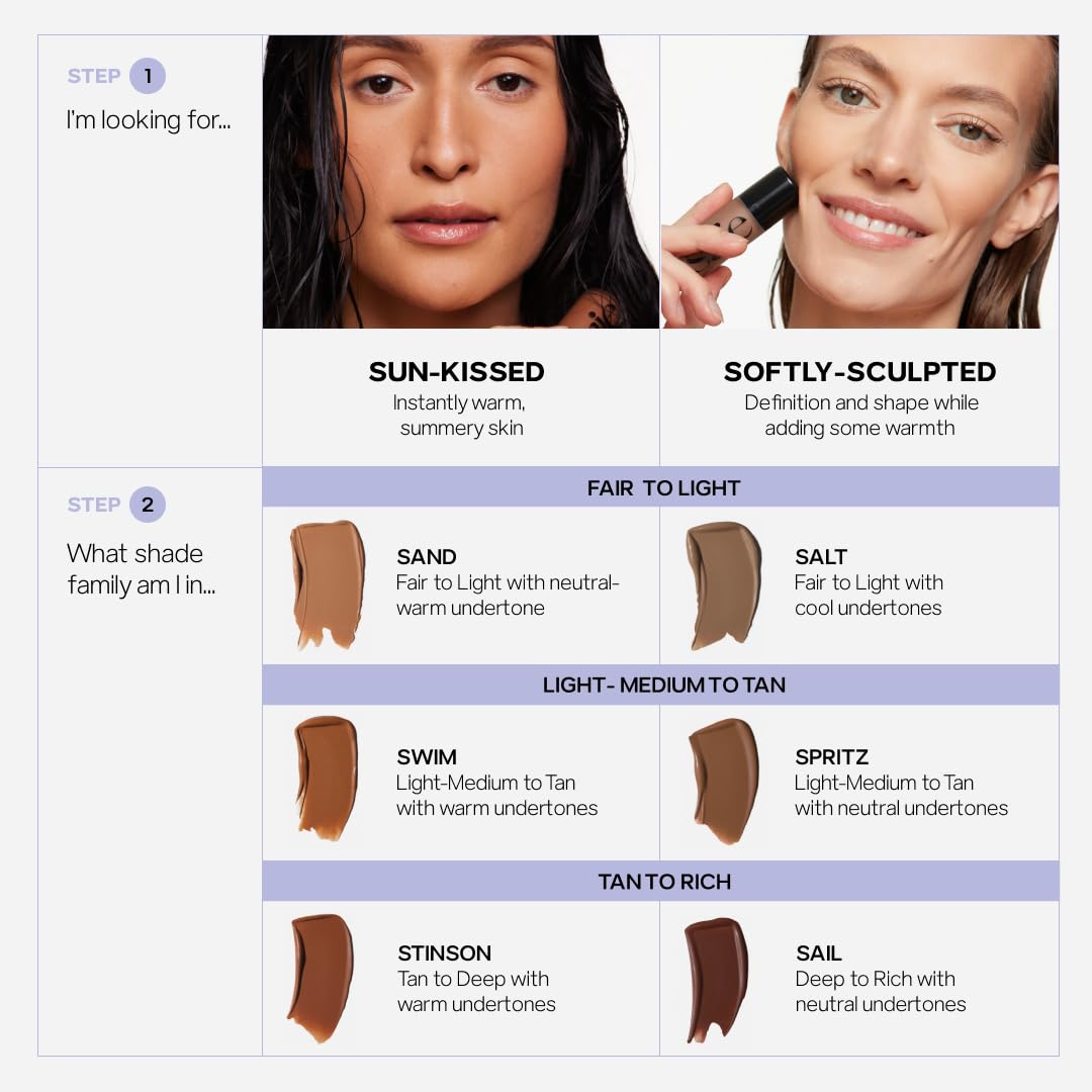 Dew Bronze Soft Focus + Liquid Contour enriched with vegetable glycerin for effortless blending and deep nourishment. Christmas gifts in size: