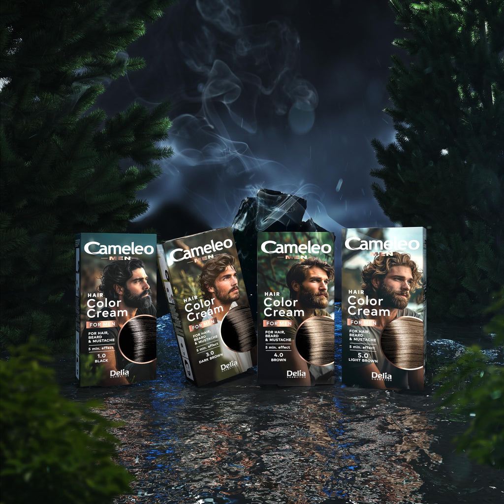 Cameleo Men Permanent Colour Hair Beard & Moustache Natural Color Effect in 5 Minutes 30ml