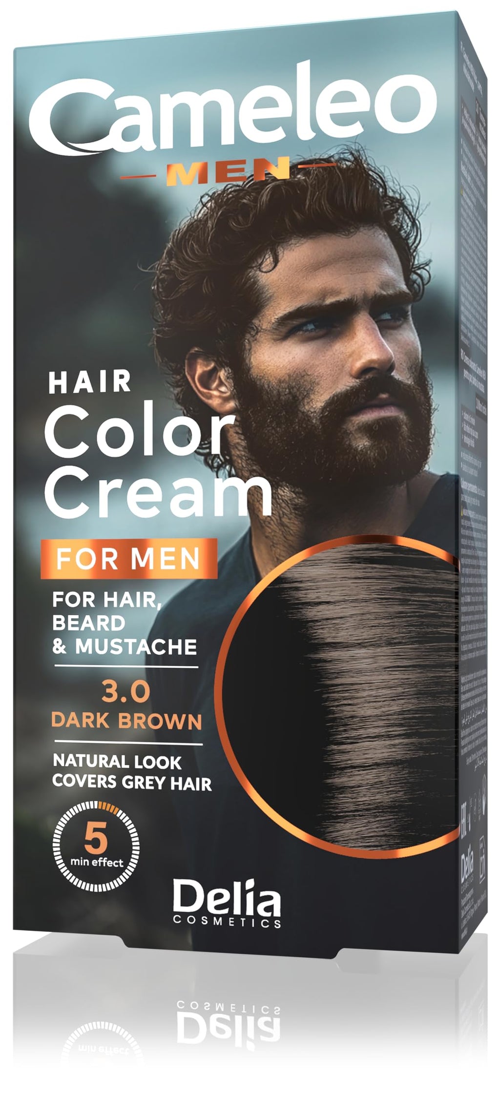 Cameleo Men Permanent Colour Hair Beard & Moustache Natural Color Effect in 5 Minutes 30ml