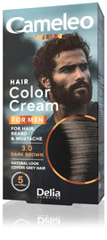 Cameleo Men Permanent Colour Hair Beard & Moustache Natural Color Effect in 5 Minutes 30ml