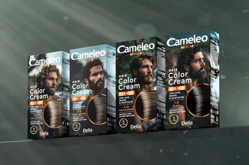 Cameleo Men Permanent Colour Hair Beard & Moustache Natural Color Effect in 5 Minutes 30ml